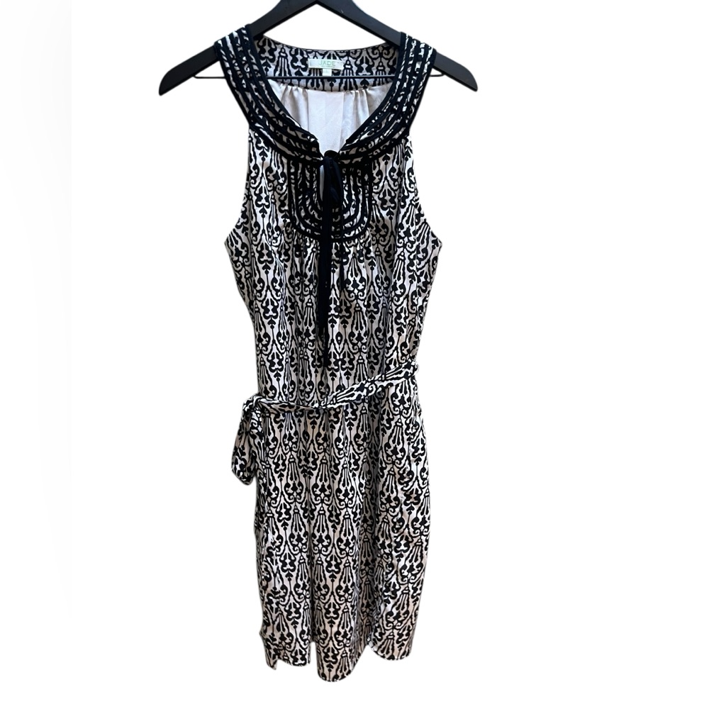 Melody Tam Elegant Black And White Patterned Dress